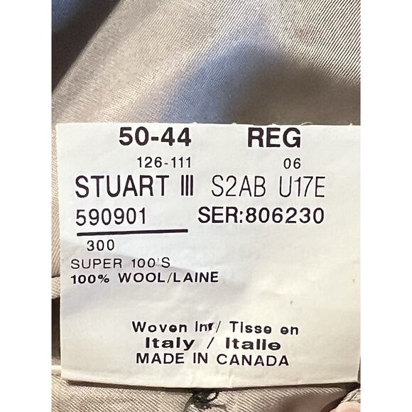 Paul Stuart 50R 42x31 Gray Italian Designer 2 Piece Suit Super 100s Mint - Picture 14 of 14